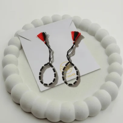 KJJ Signature 92.5 Sterling Silver Baby Nazariya – Handcrafted High-Density 2.5mm Imported Silver Ball Protective Bracelets (Set of 2)